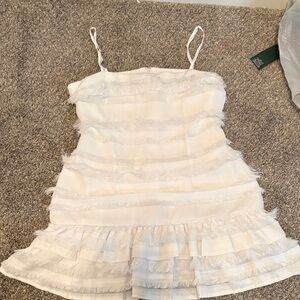 Princess Polly white Layered Mini Dress